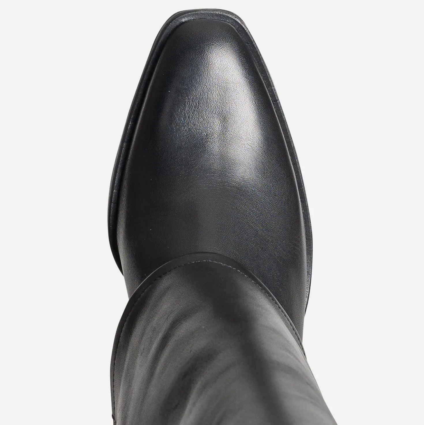 Botte fourreau TEXTO noire cuir à talon