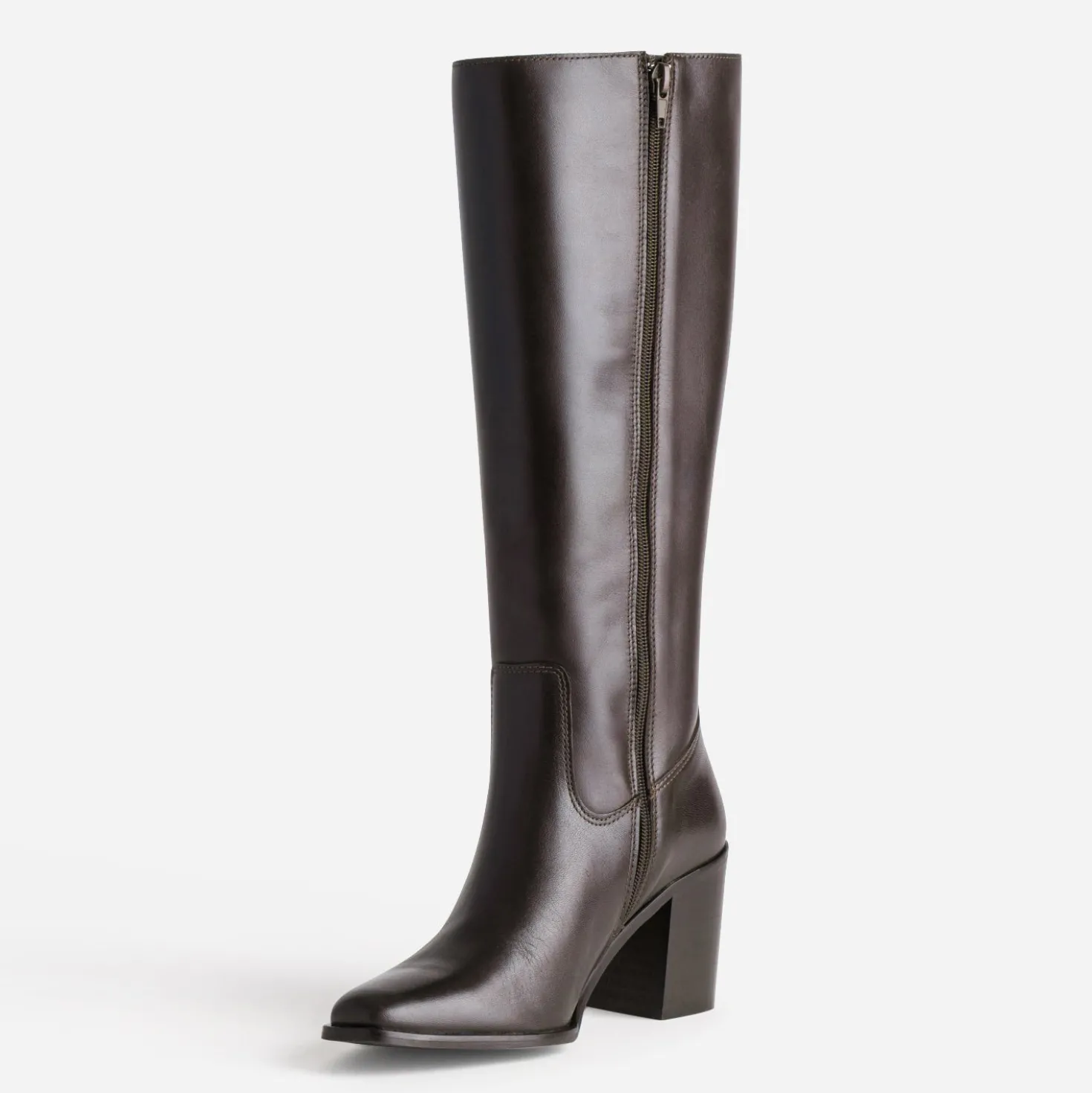 Botte marron cuir