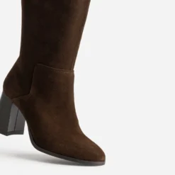 Botte marron cuir velours