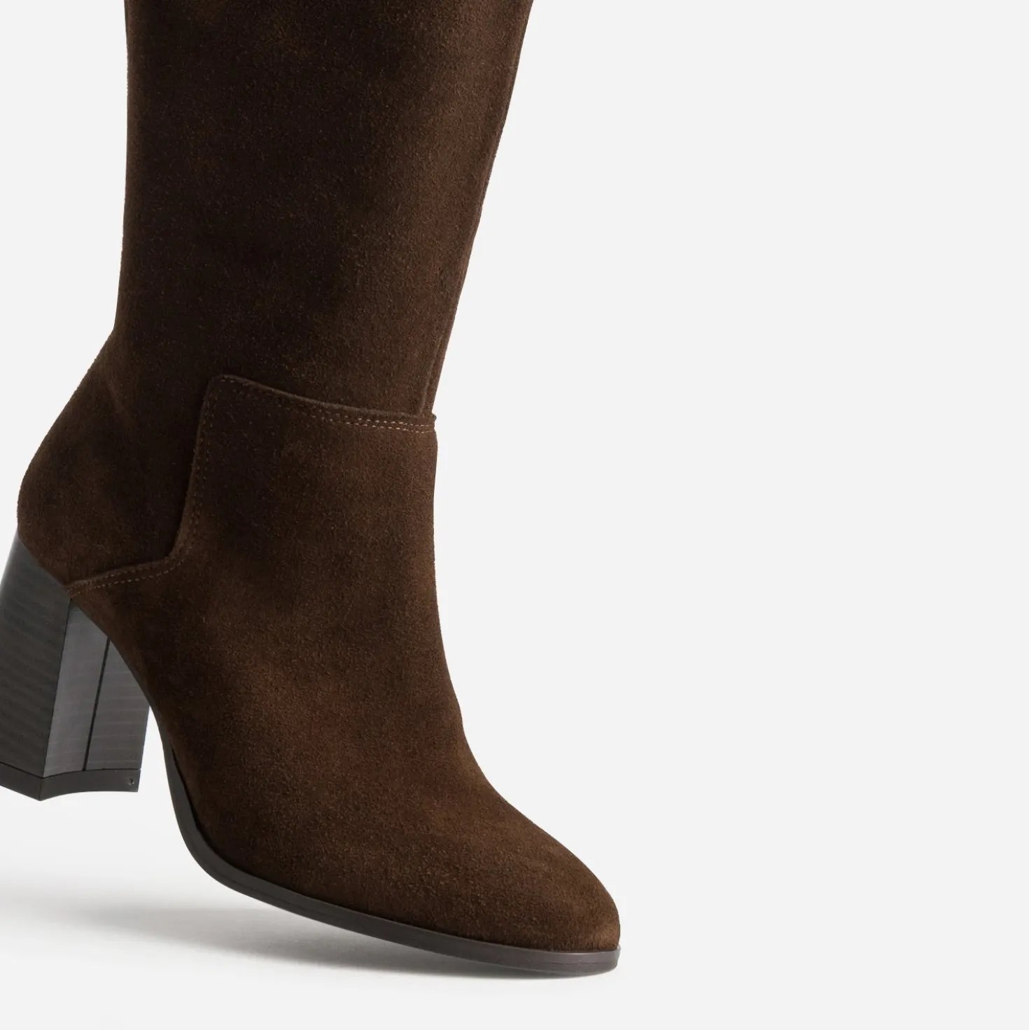 Botte marron cuir velours