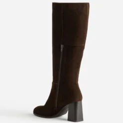 Botte marron cuir velours