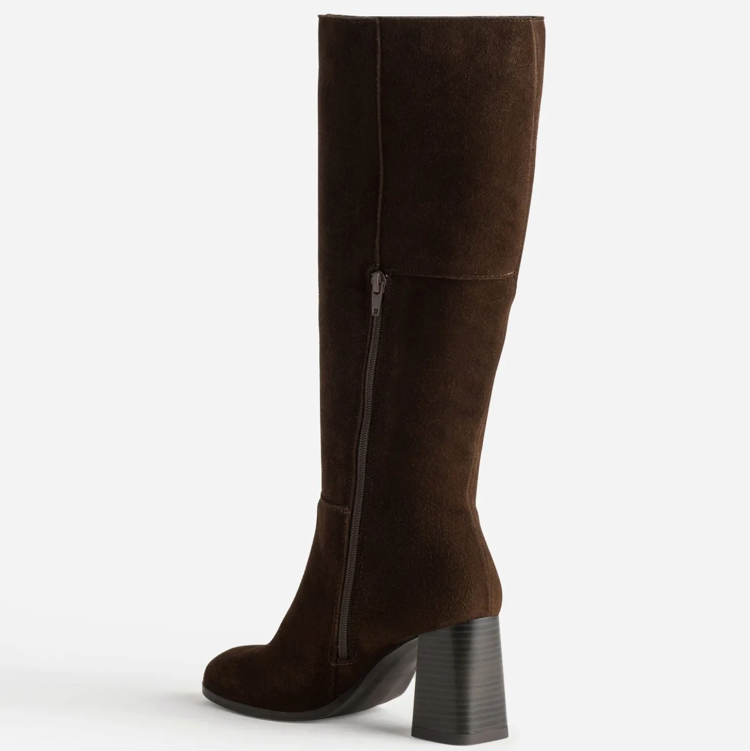 Botte marron cuir velours