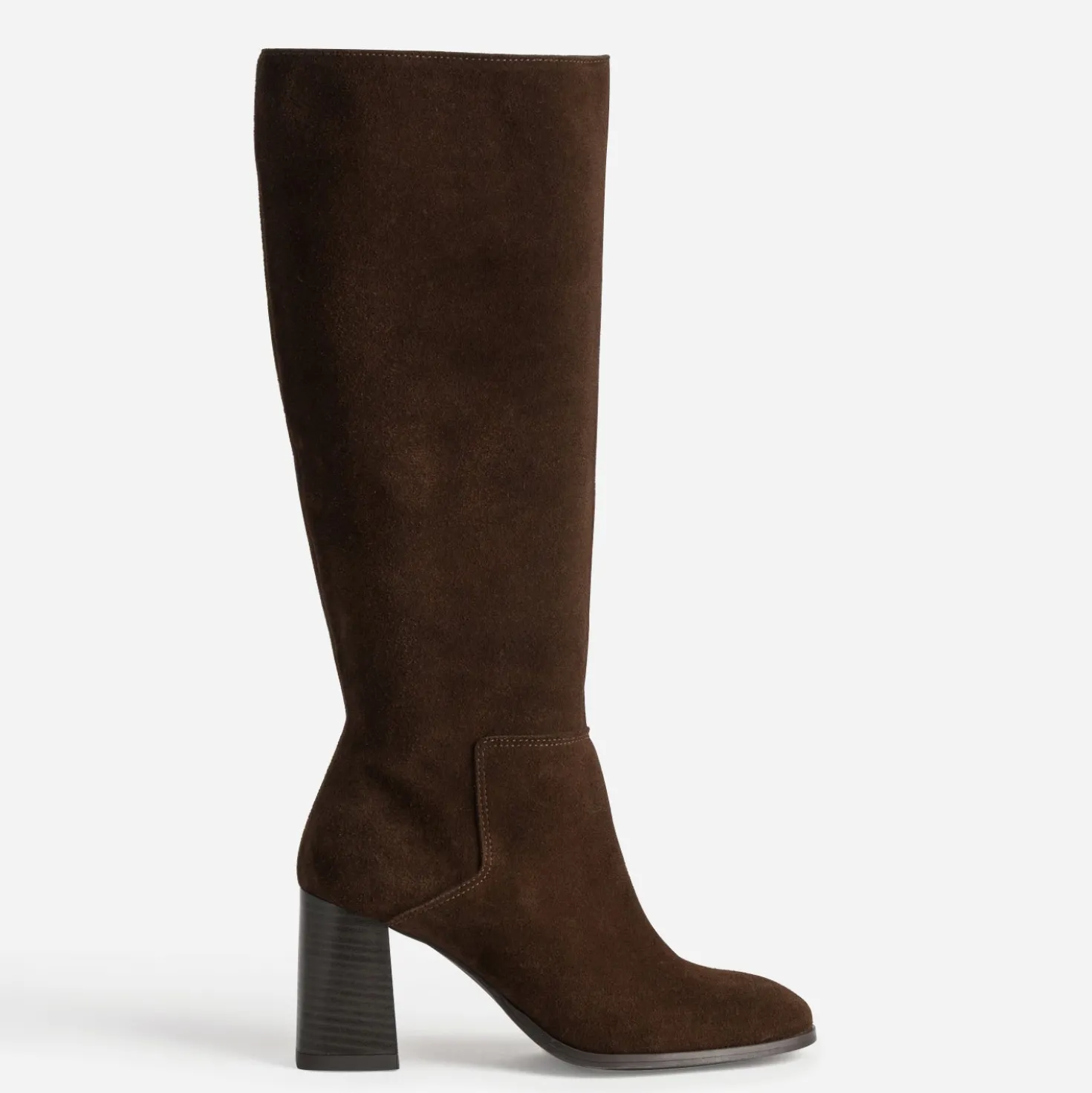 Botte marron cuir velours