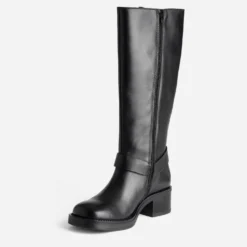 Botte motard TEXTO noire en cuir