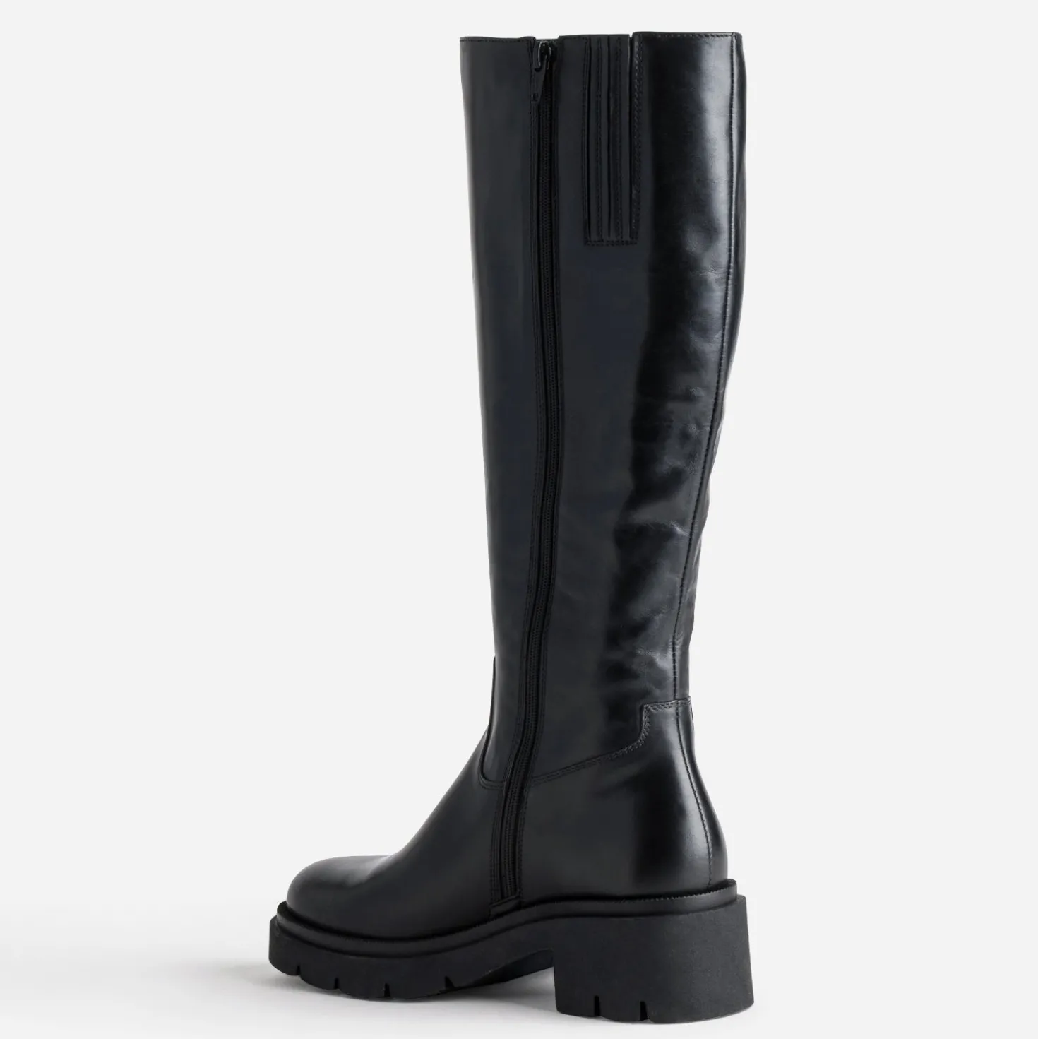 Botte noir cuir esprit motard