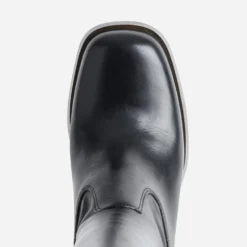 Botte noire cuir esprit rétro