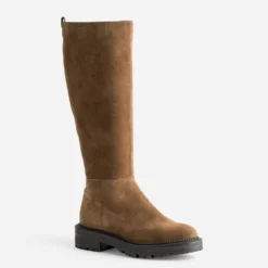 Botte TEXTO cognac cuir velours semelle crantée