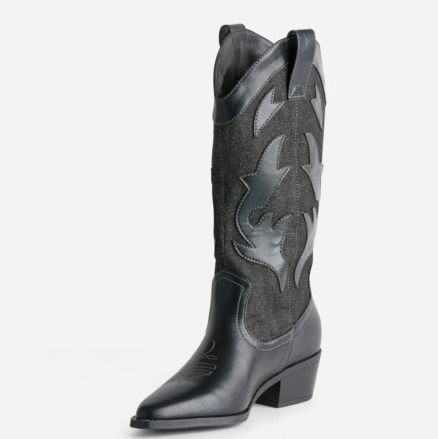 Botte TEXTO denim gris esprit santiag