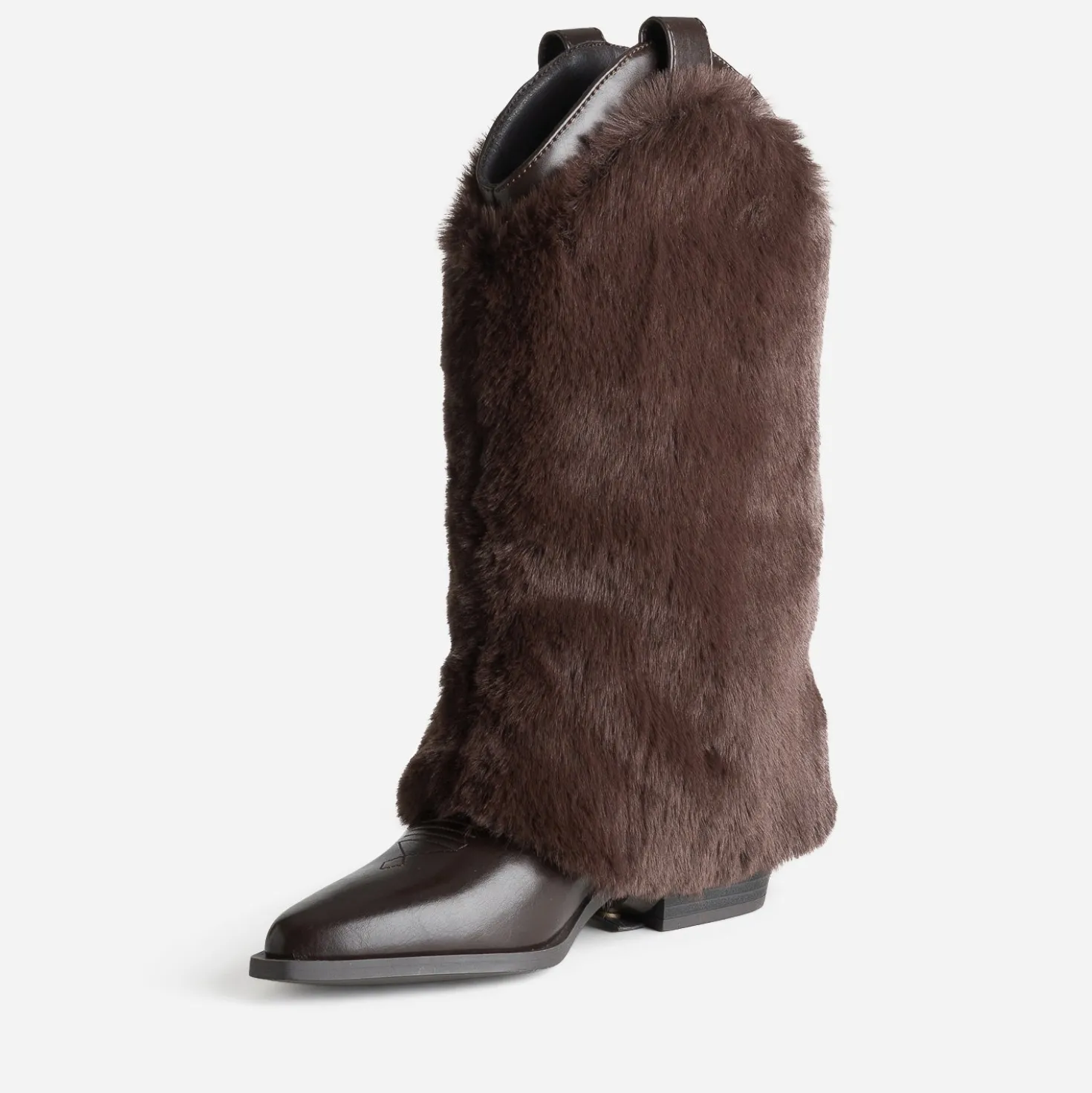 Botte TEXTO marron western avec guêtre amovible