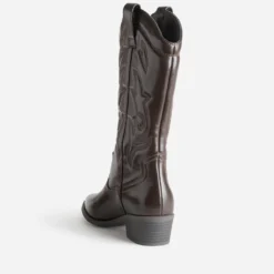 Botte TEXTO marron western avec guêtre amovible