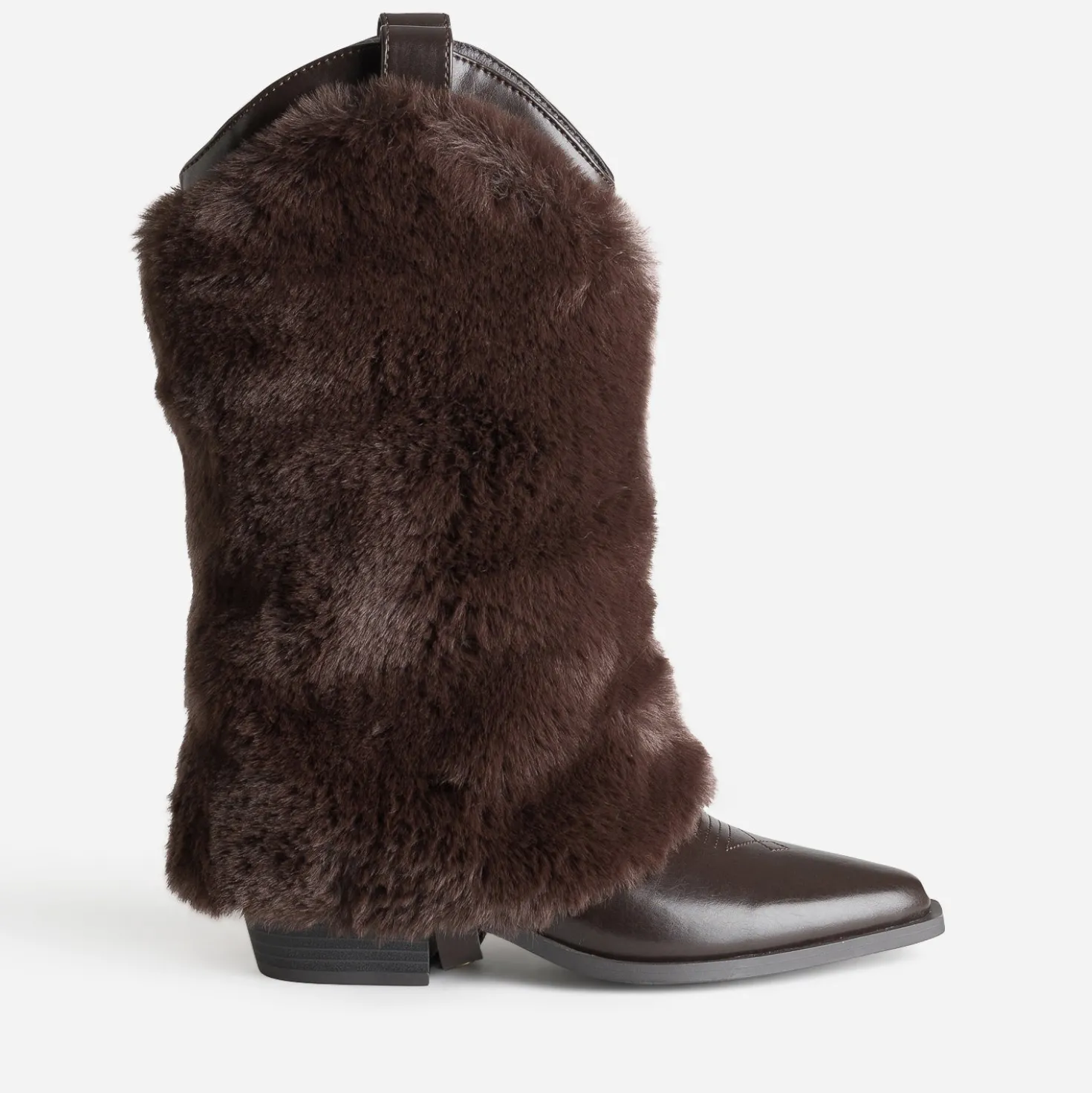 Botte TEXTO marron western avec guêtre amovible