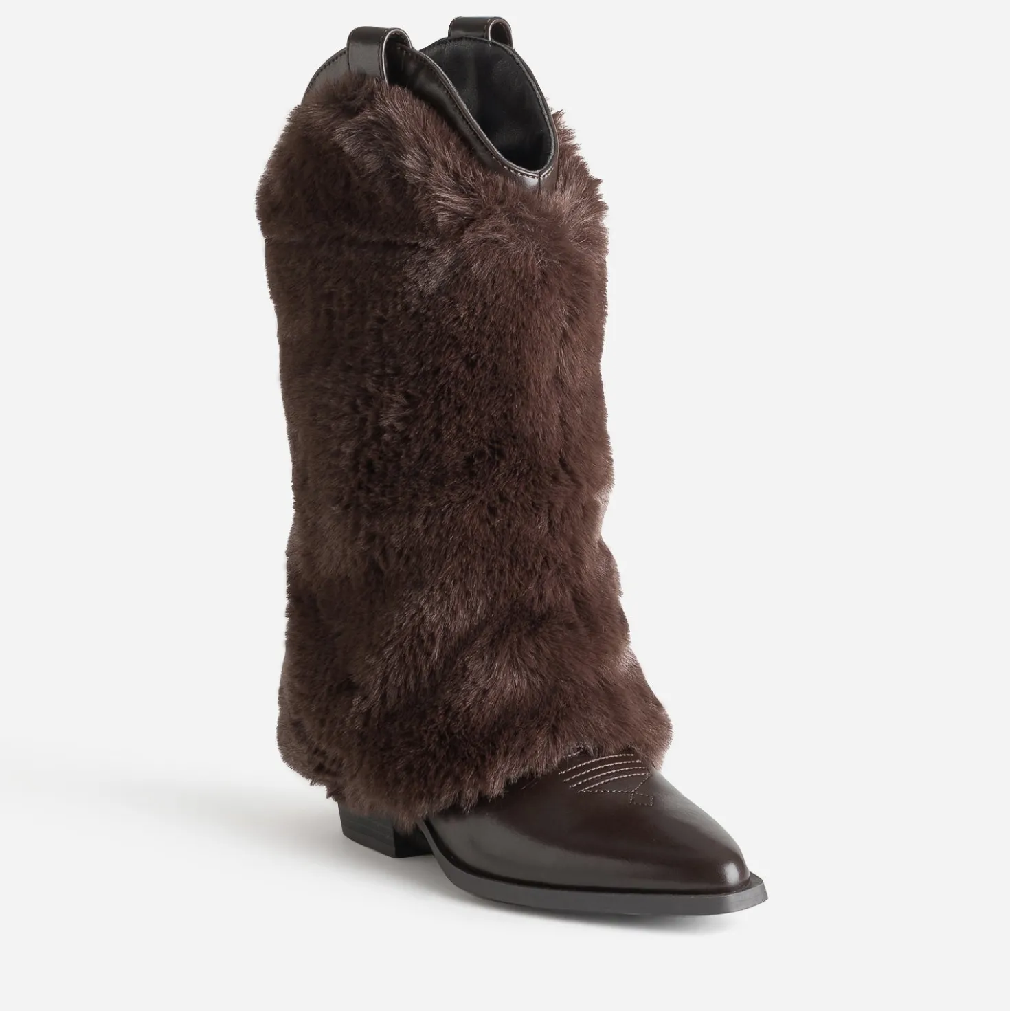 Botte TEXTO marron western avec guêtre amovible