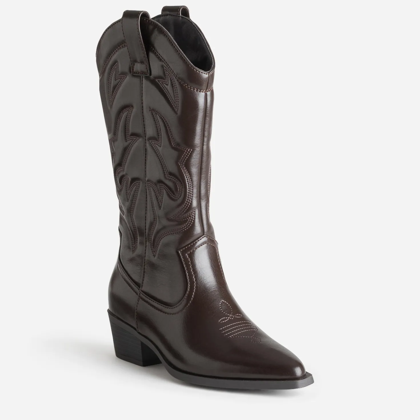 Botte TEXTO marron western avec guêtre amovible