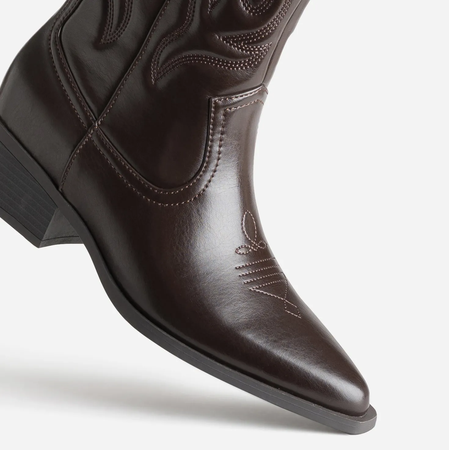 Botte TEXTO marron western avec guêtre amovible