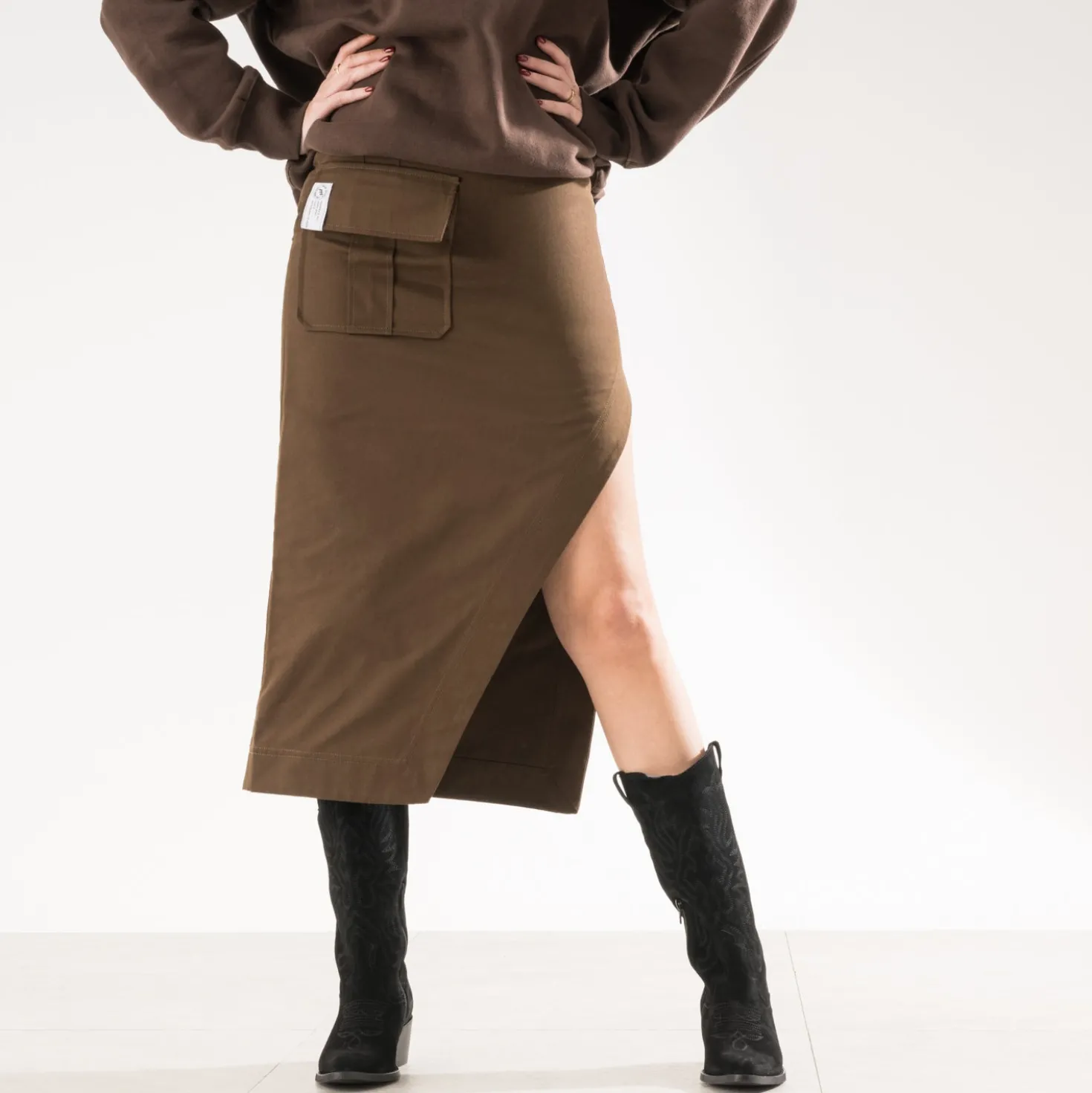 Botte TEXTO noire cuir velours western