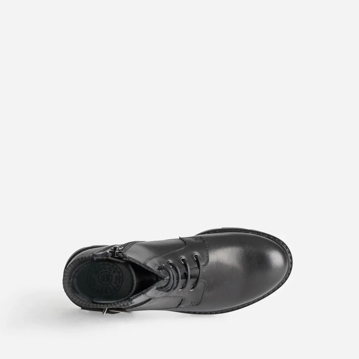 Bottine BUGGY noire éco-conçue décor boucle