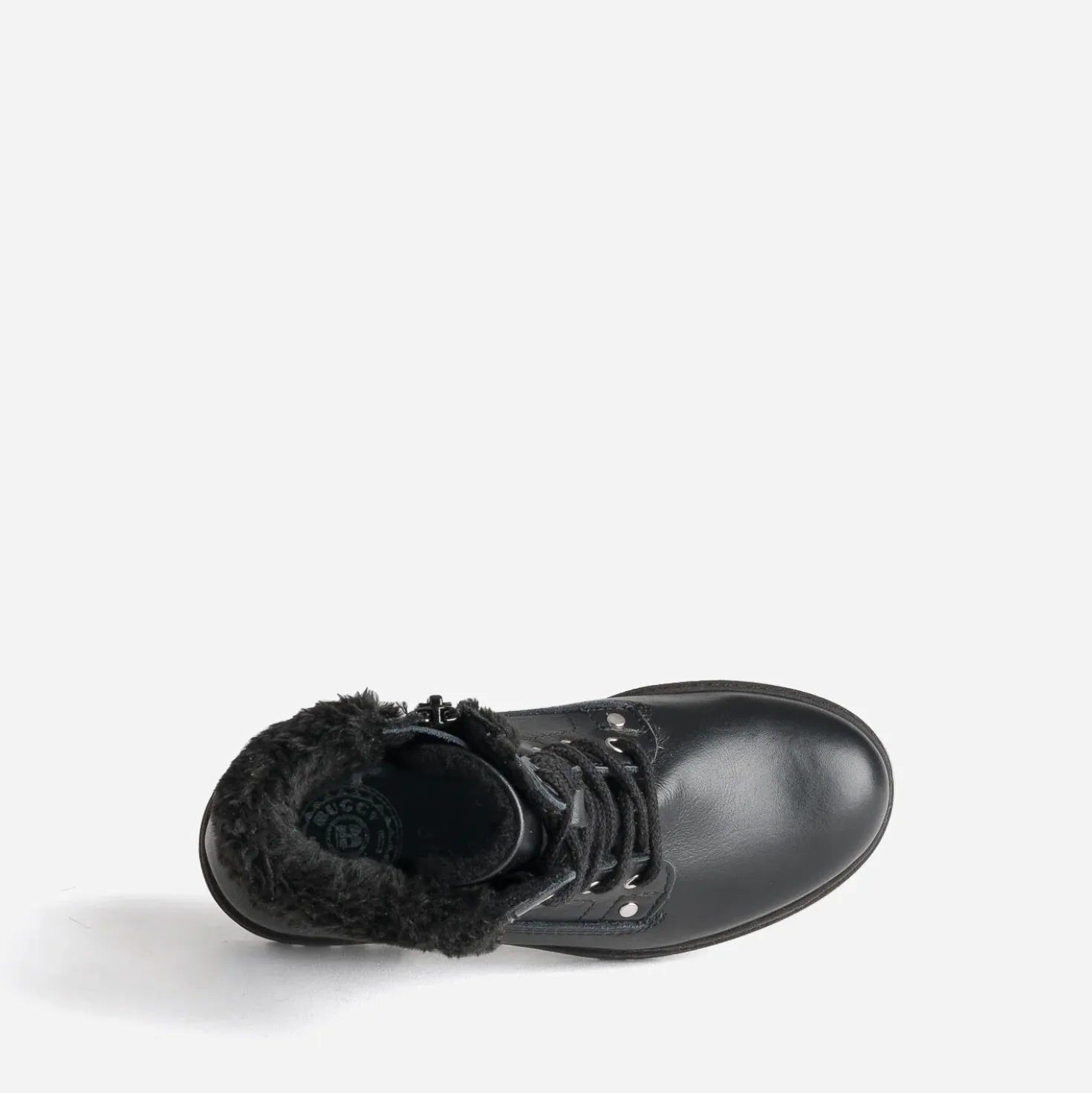 Bottine BUGGY noire cuir bord fourré