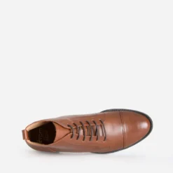 Bottine ERAM FLEX cognac en cuir éco-conçu