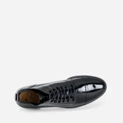 Bottine ERAM FLEX noire en cuir verni