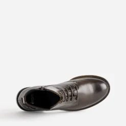 Bottine marron cuir détail élastique