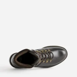 Bottine marron cuir esprit montagne