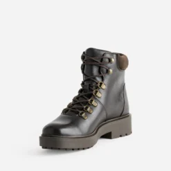 Bottine marron cuir esprit montagne