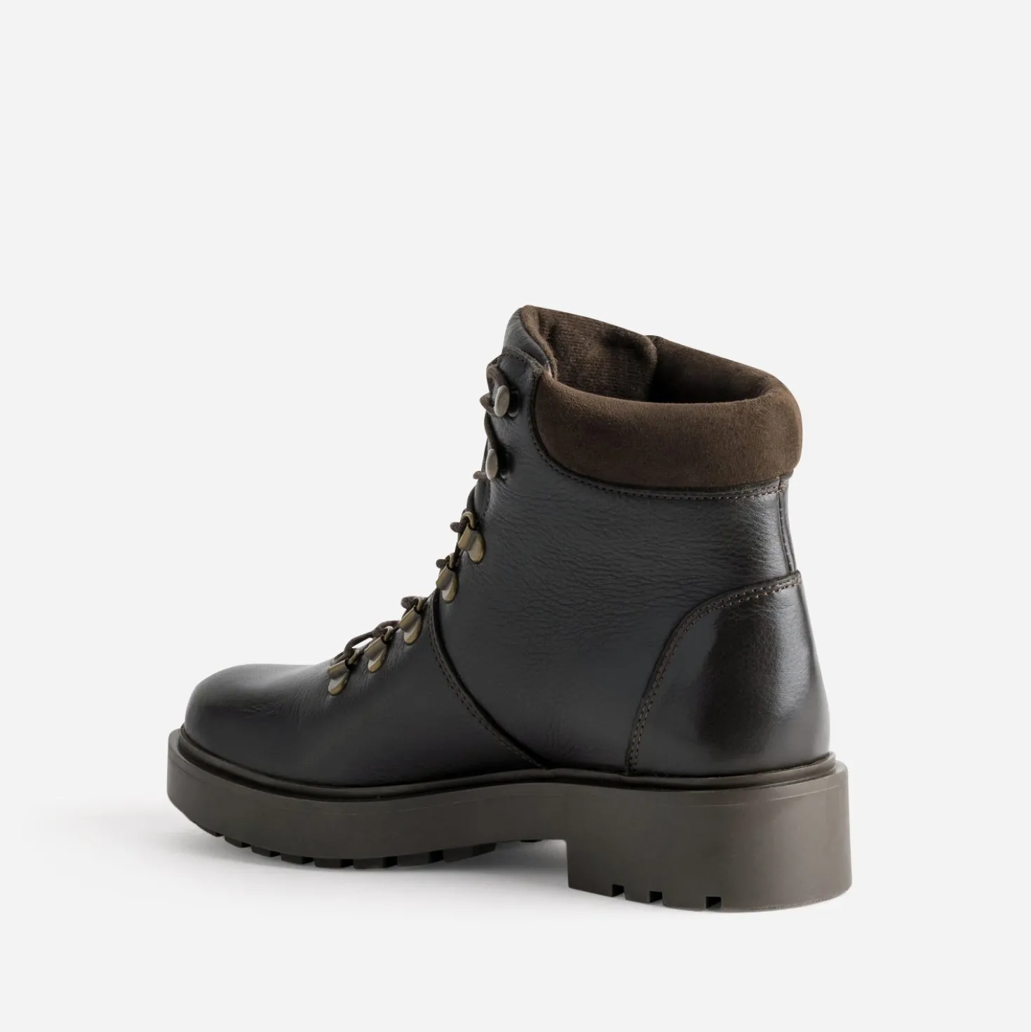 Bottine marron cuir esprit montagne