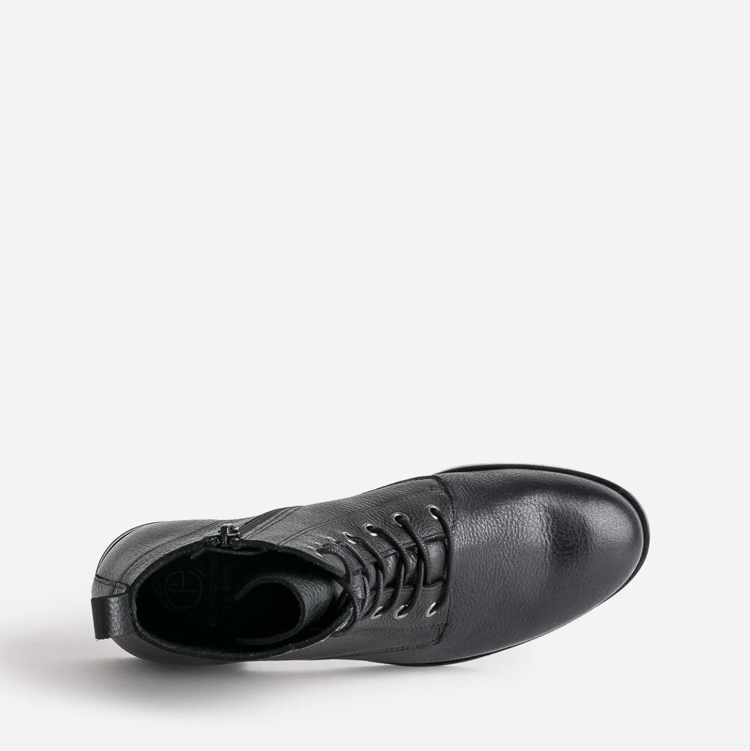 Bottine noire éco-conçue en cuir