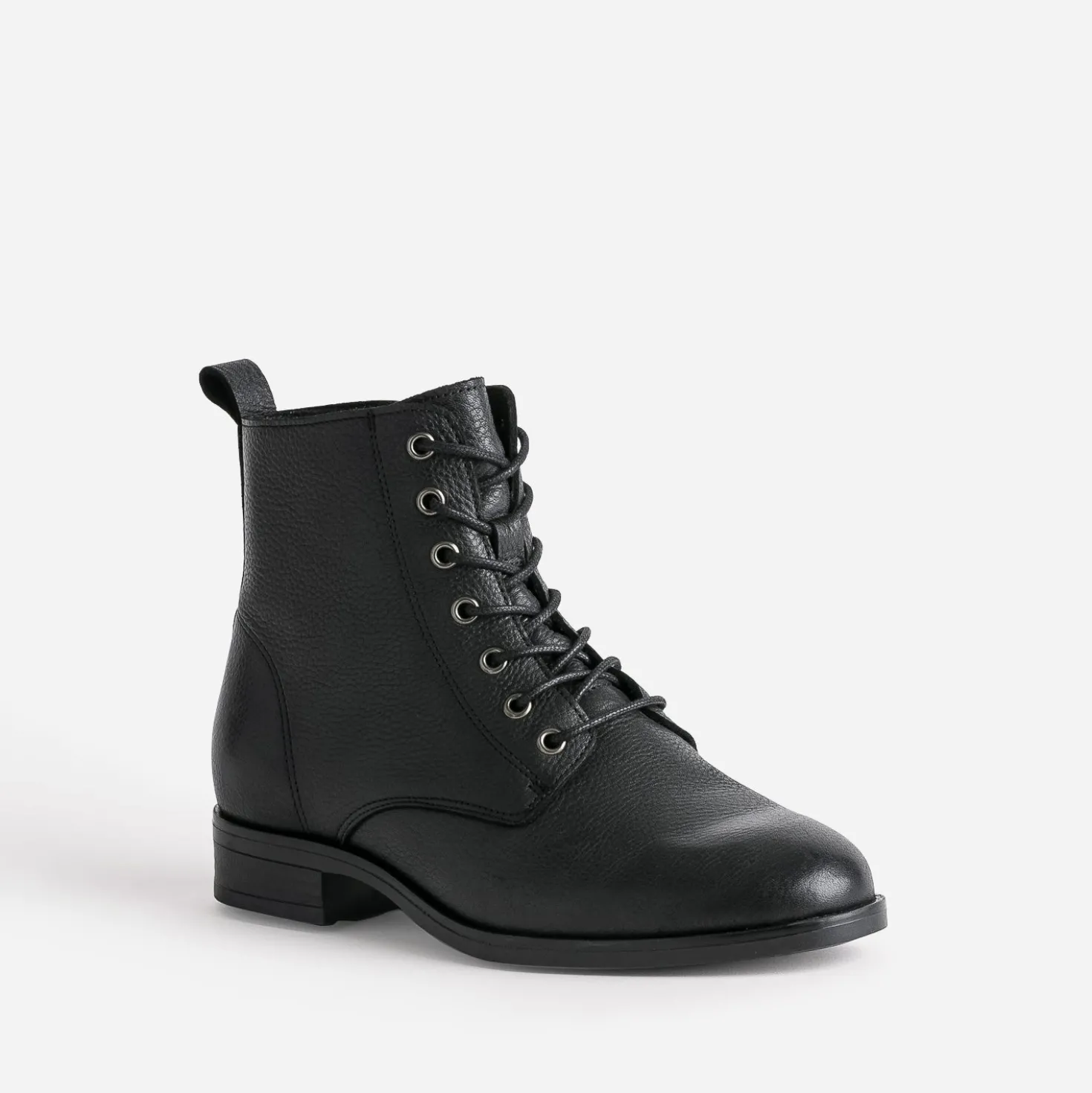 Bottine noire éco-conçue en cuir