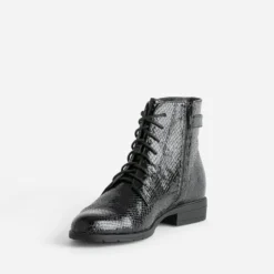 Bottine noire effet python