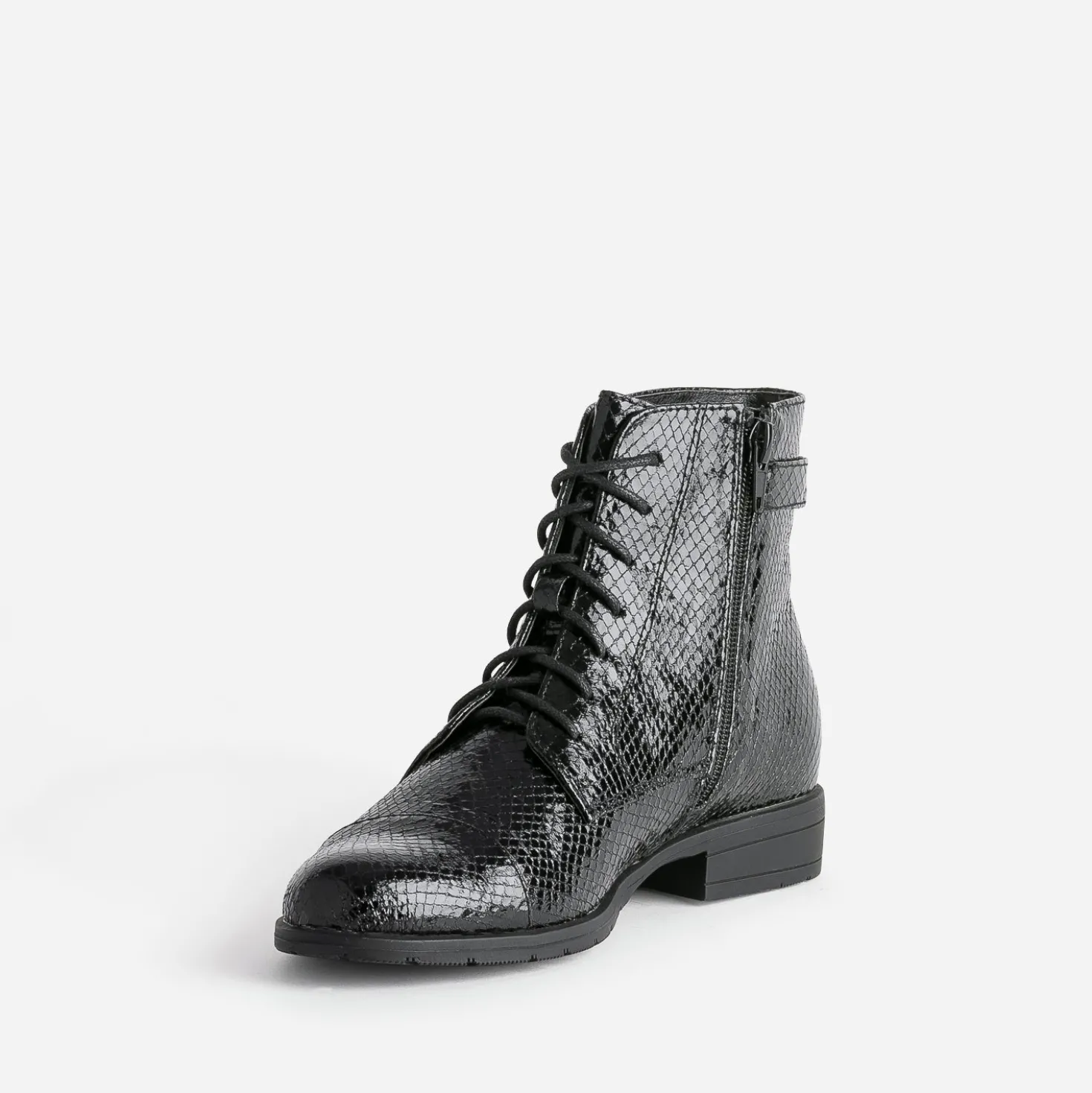 Bottine noire effet python