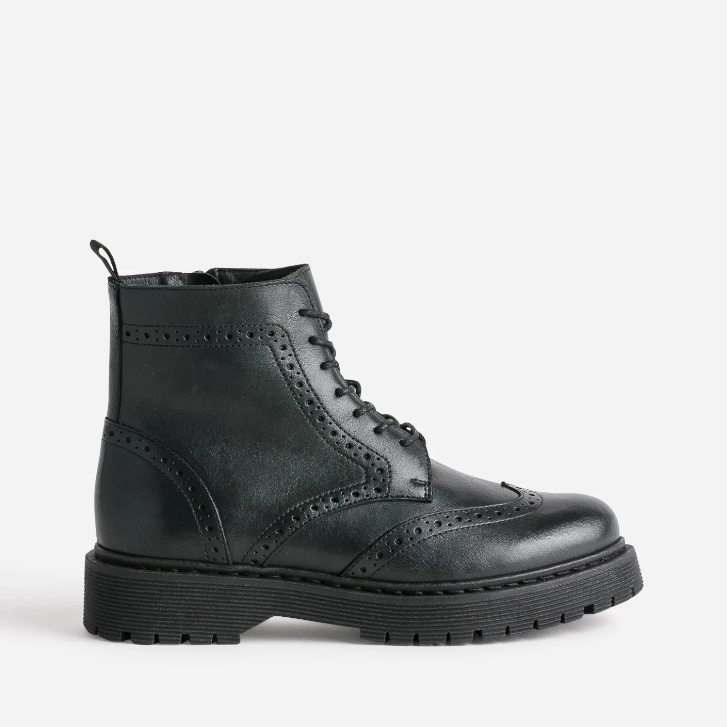 Bottine TEXTO noir cuir semelle épaisse