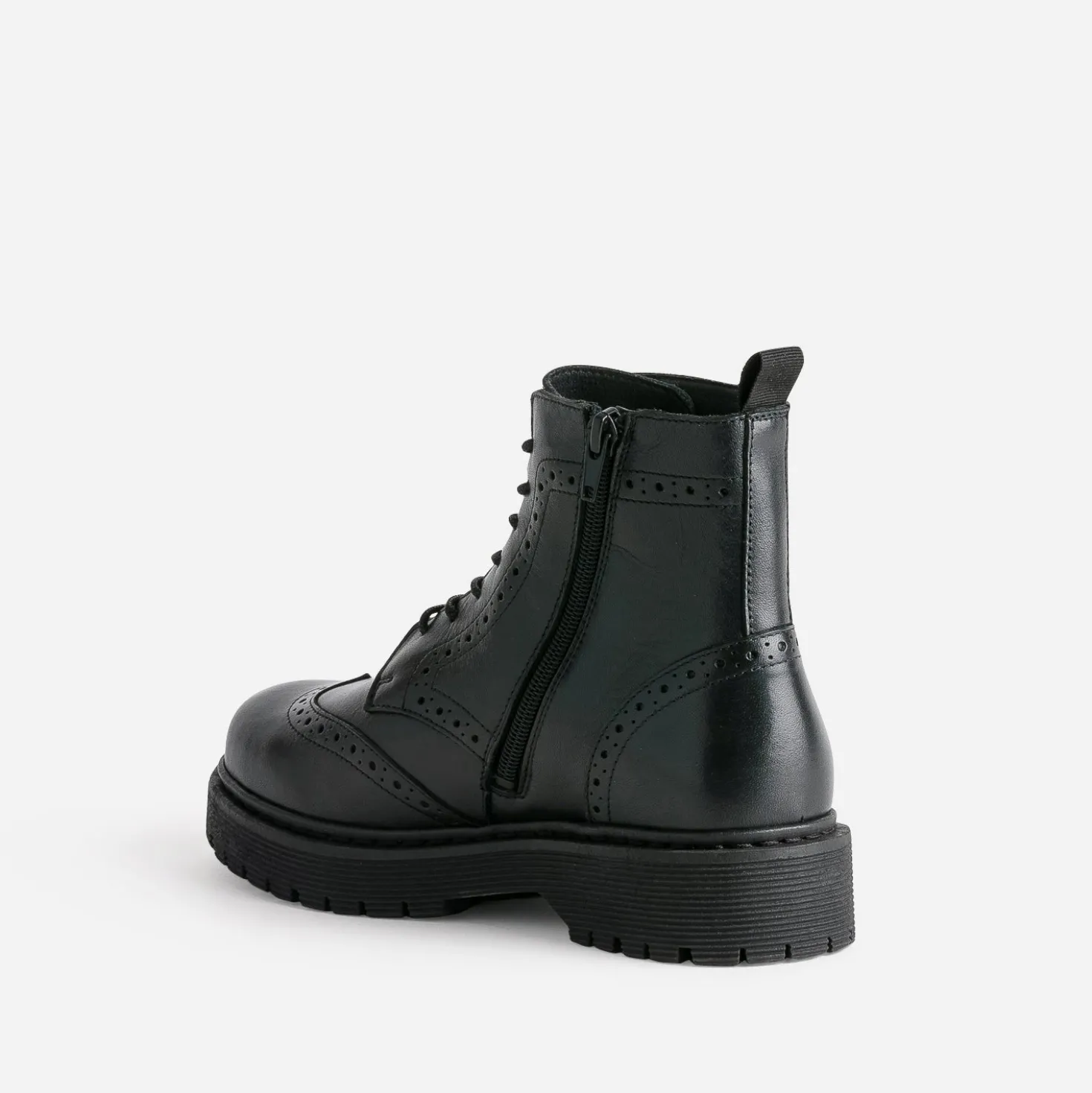 Bottine TEXTO noir cuir semelle épaisse