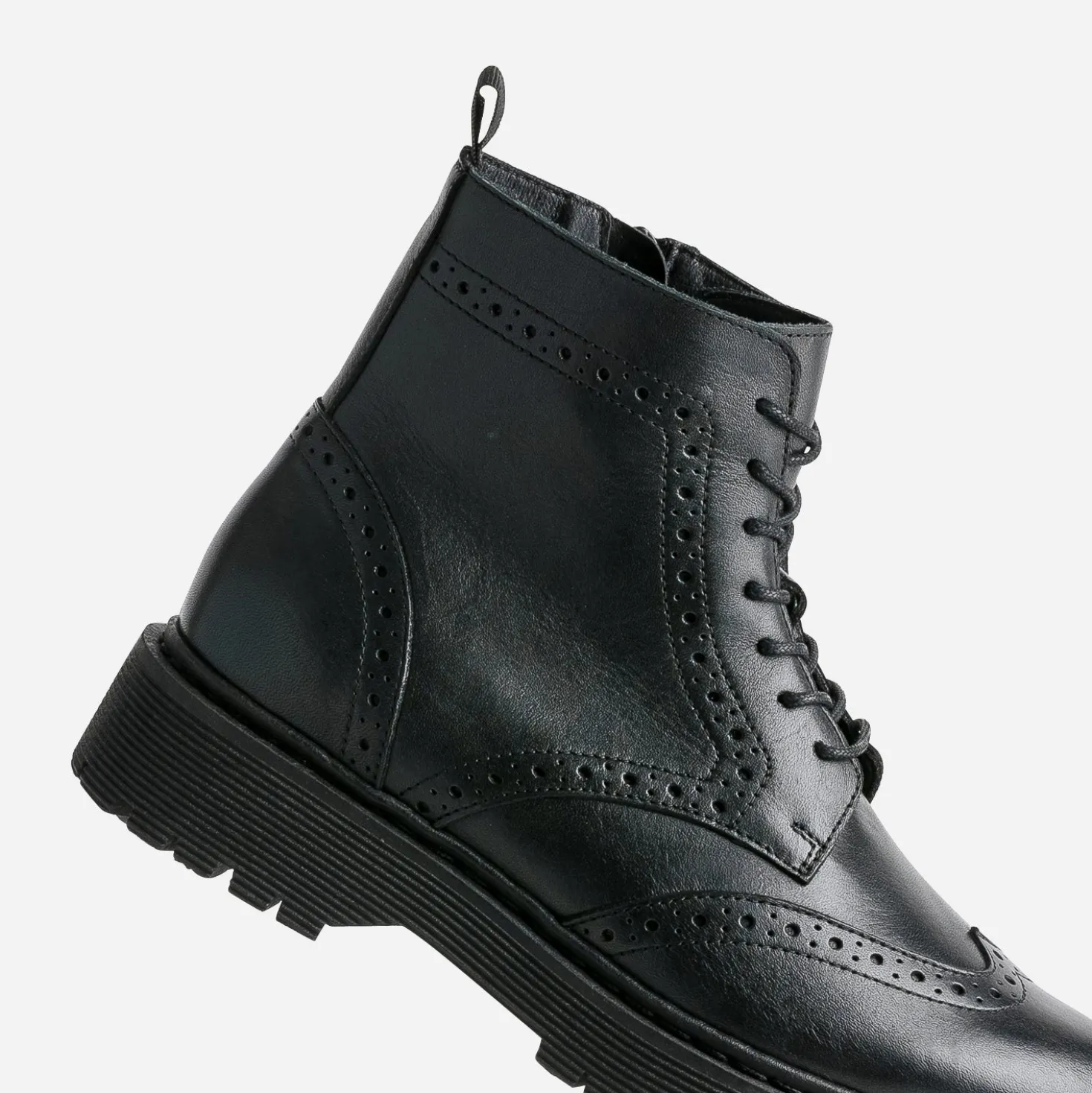 Bottine TEXTO noir cuir semelle épaisse