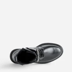 Bottine TEXTO noire cuir bride amovible