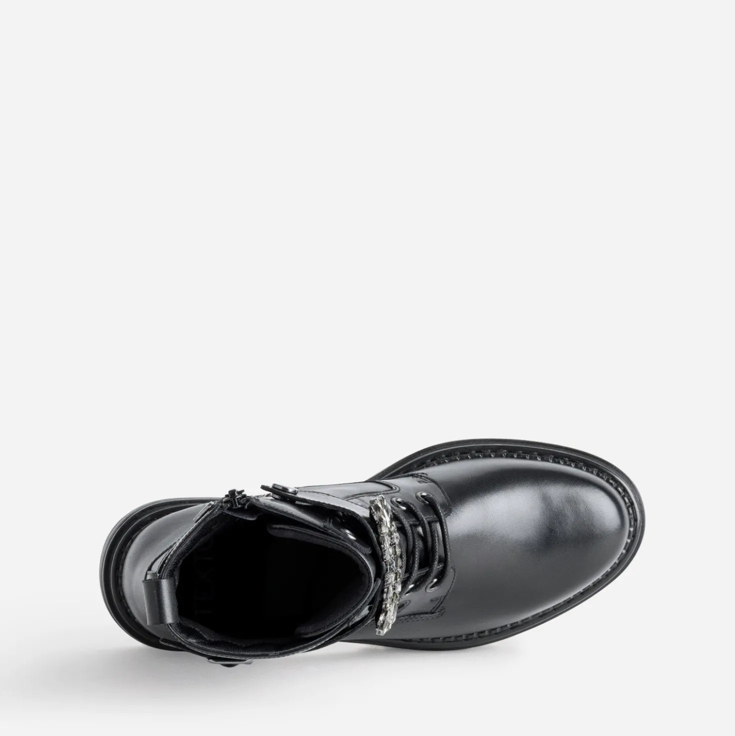Bottine TEXTO noire cuir bride amovible