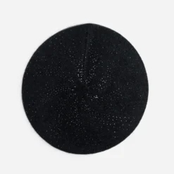 Béret noir à strass