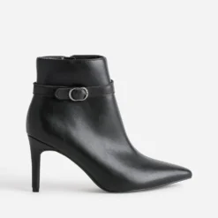 Brides amovibles noires en cuir avec boucle