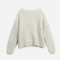 Cardigan ERAM WEAR beige tricot torsades