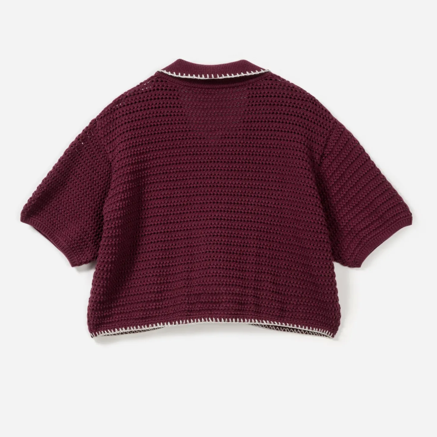 Cardigan TEXTO bordeaux tricot fantaisie
