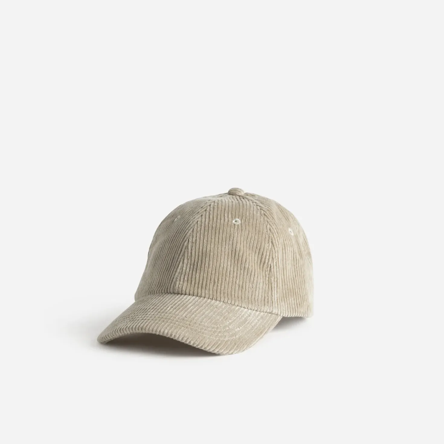 Casquette beige velours côtelé