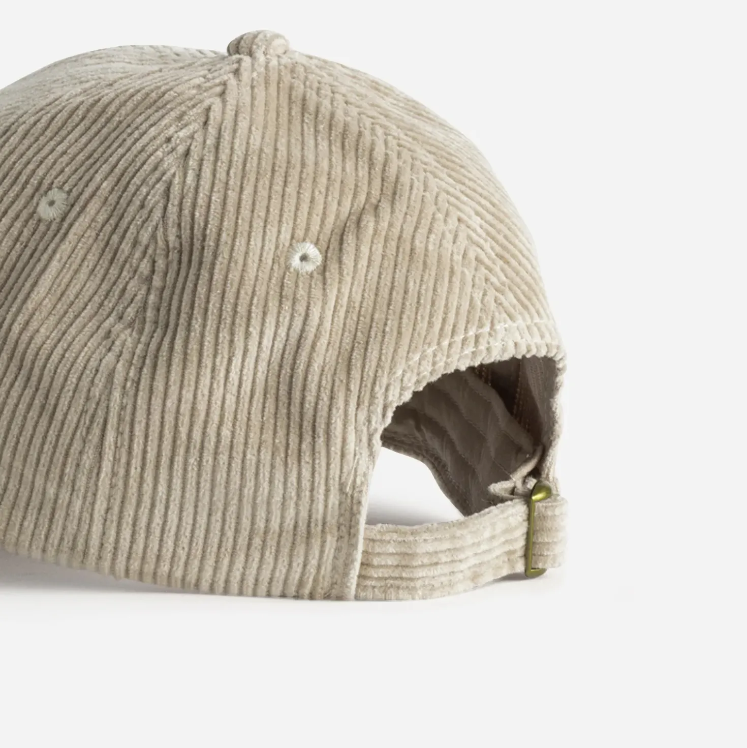 Casquette beige velours côtelé