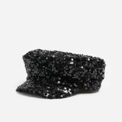 Casquette de marin TEXTO noire sequins