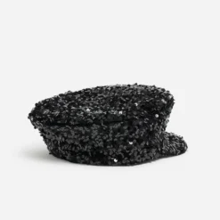 Casquette de marin TEXTO noire sequins