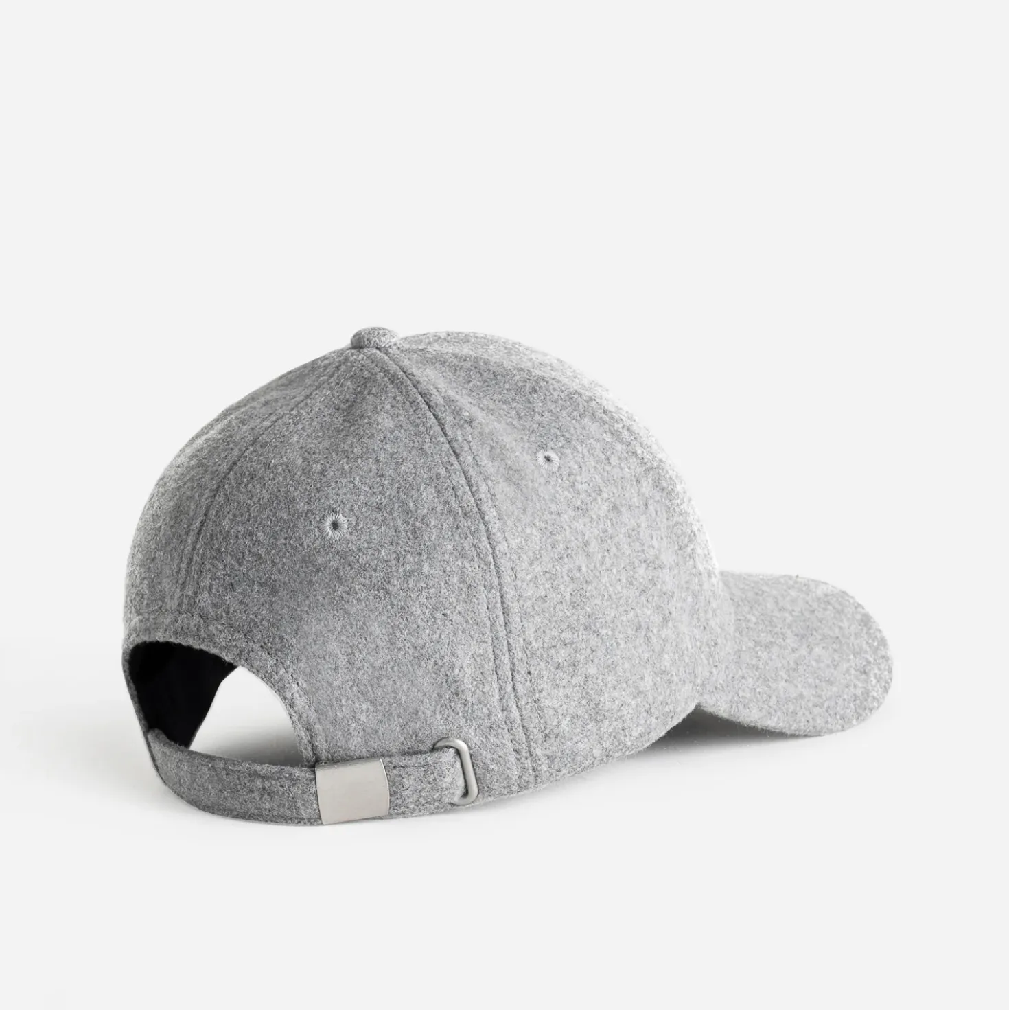 Casquette grise laine feutrée