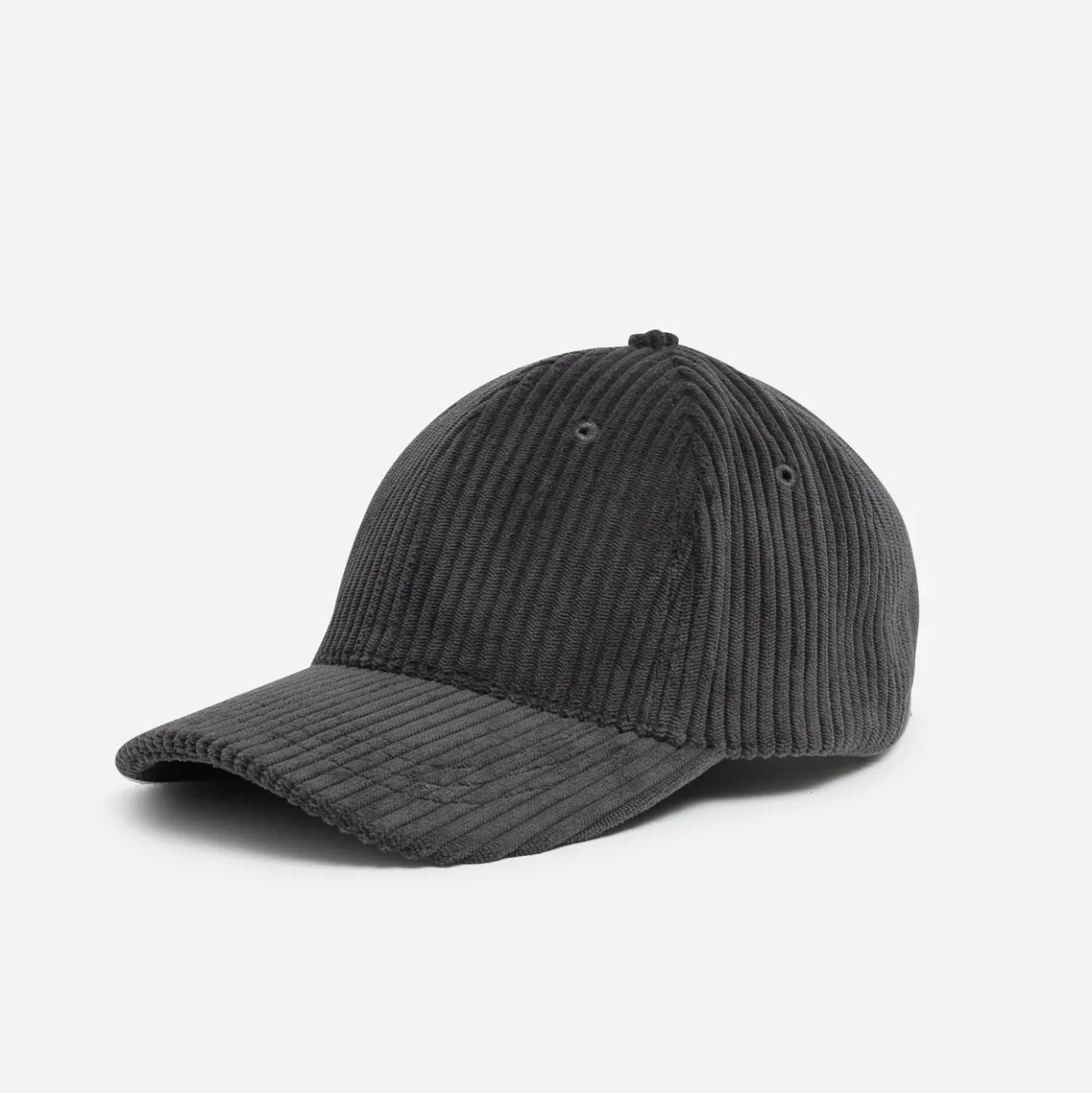 Casquette grise velours côtelé