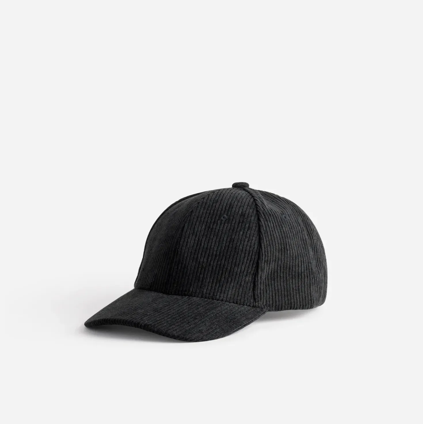Casquette noire velours côtelé