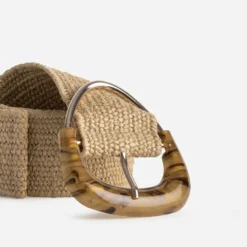 Ceinture beige tressée