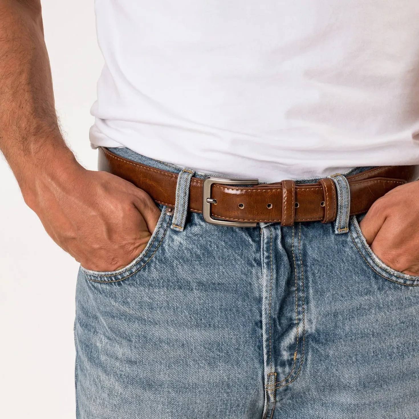 Ceinture camel Homme