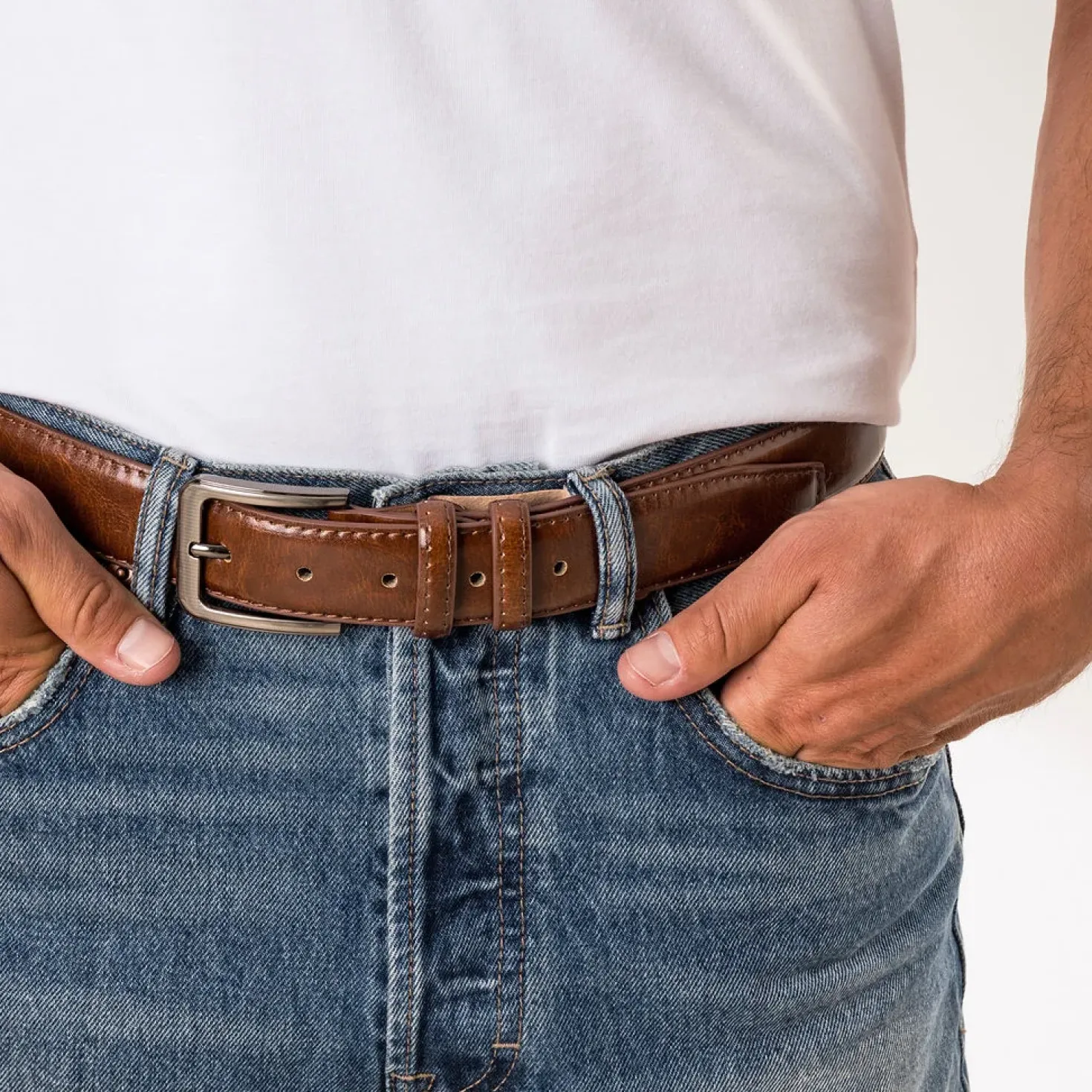 Ceinture camel Homme